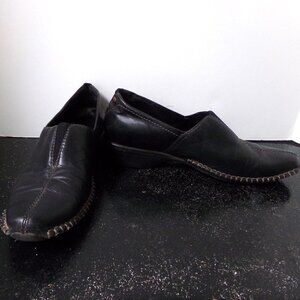 Timberland Black Leather Slip On Shoe